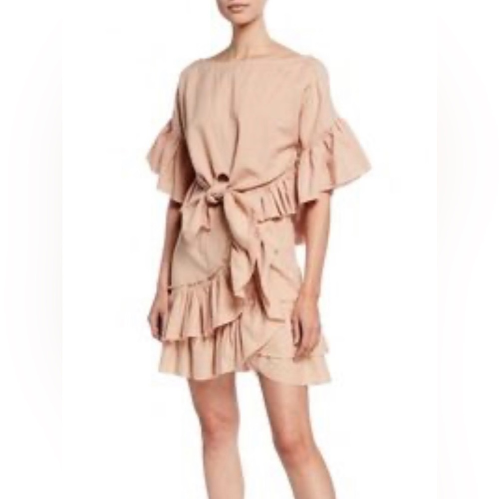 IRO skirt set with beautiful top in Nude. Top size 38 Skirt size 44